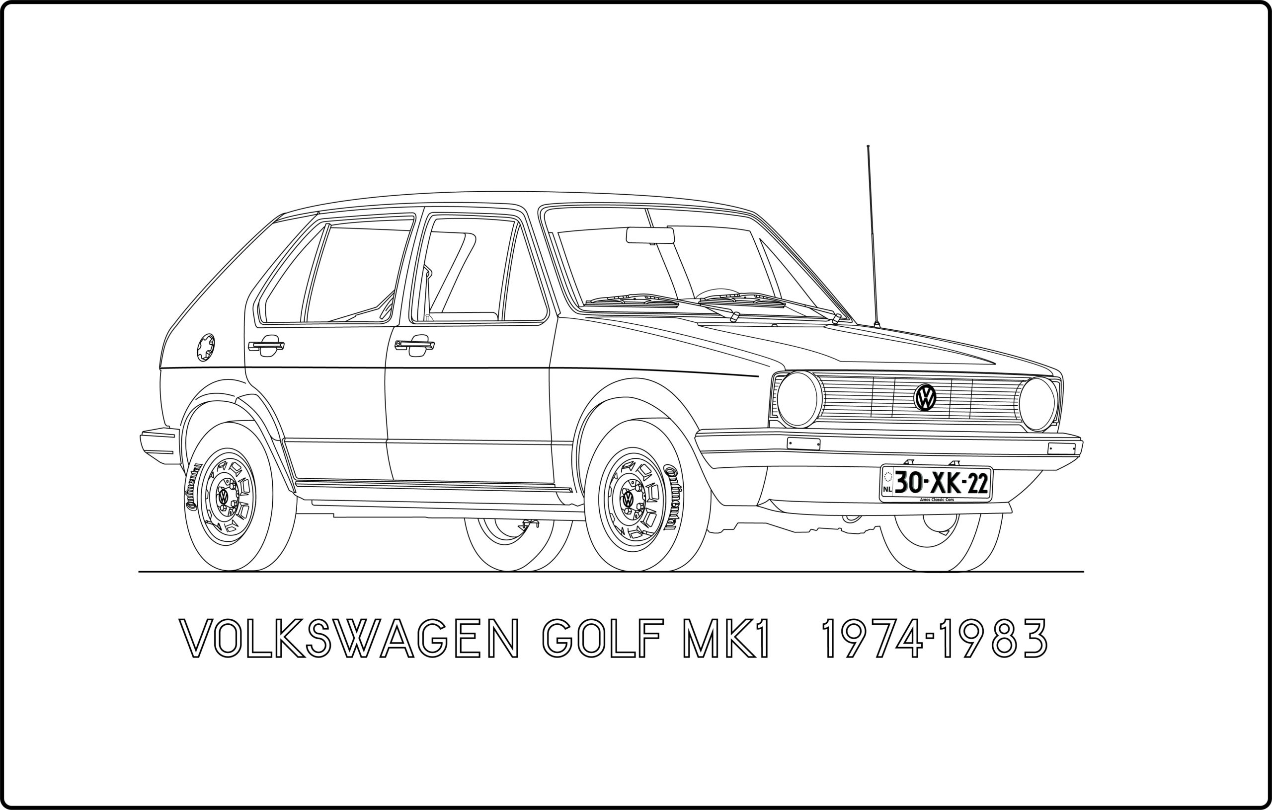 Volkswagen Gti Kleurplaat