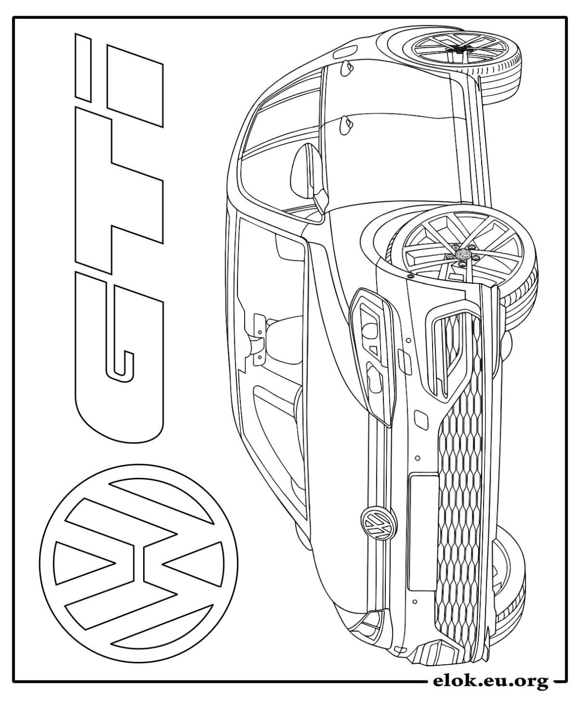 Volkswagen Gti Kleurplaat