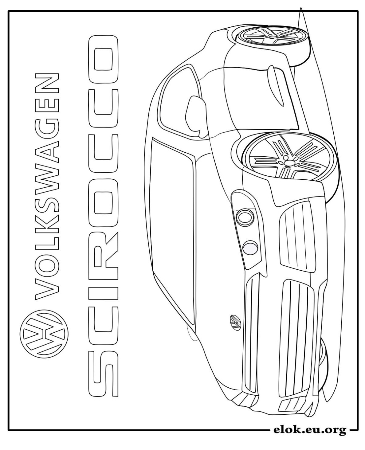 Volkswagen Scirocco Kleurplaat