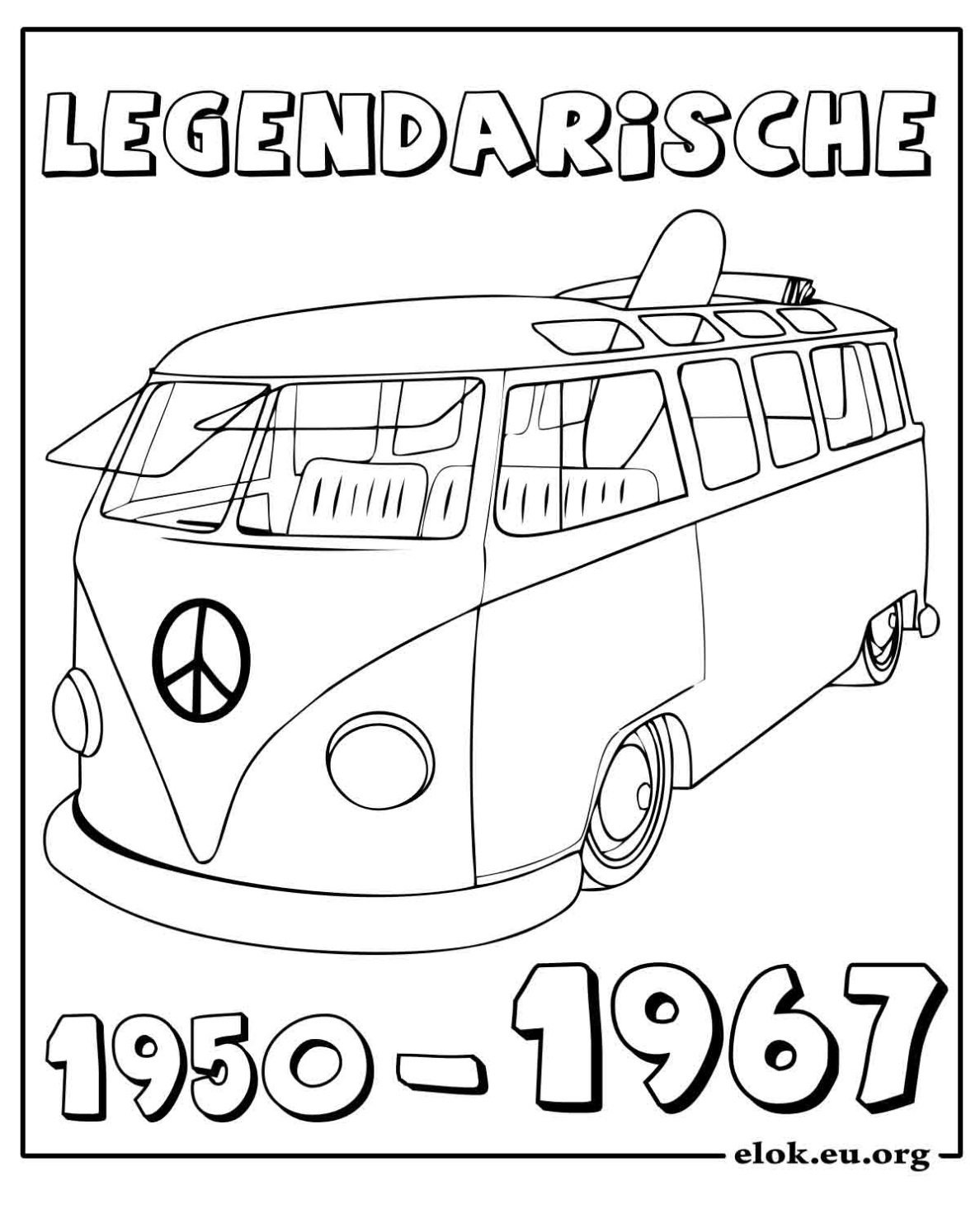 Volkswagen T1 Kleurplaat