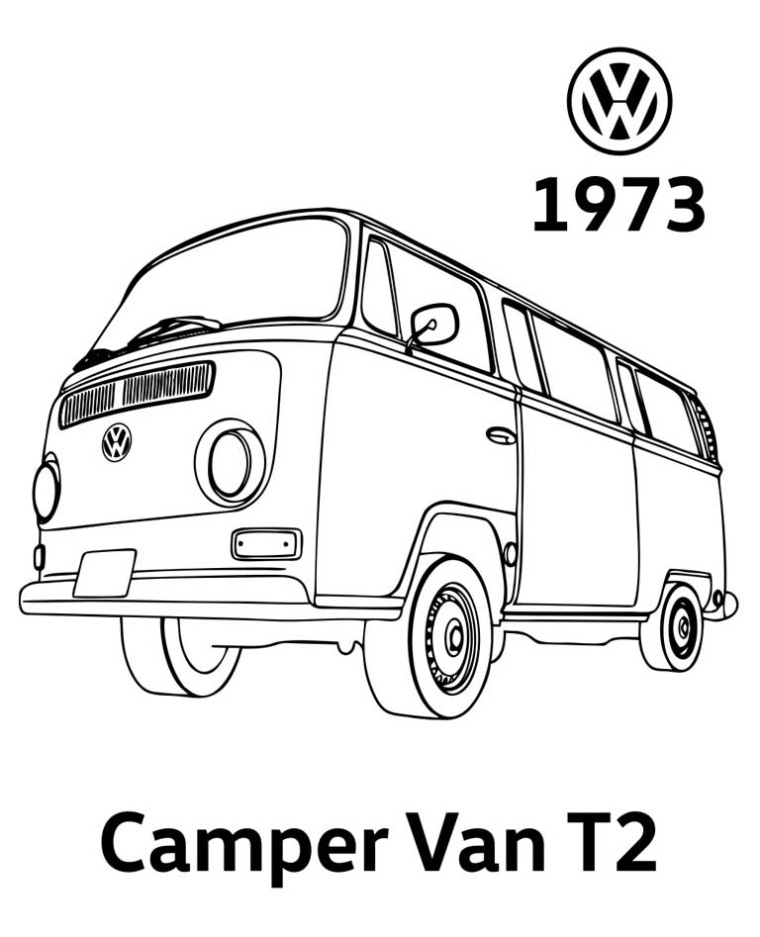 Volkswagen T1 Kleurplaat