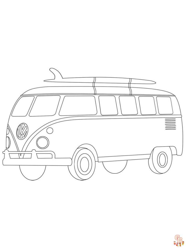 Volkswagen T2 Kleurplaat