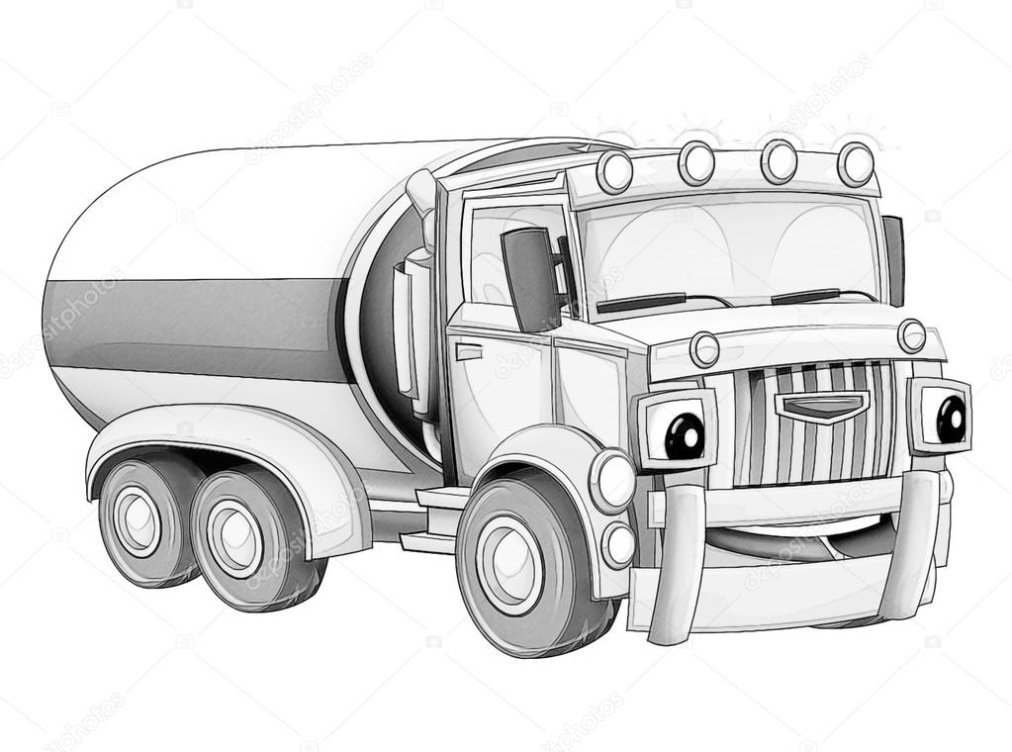Vrachtwagen Auto Trailer Kleurplaat
