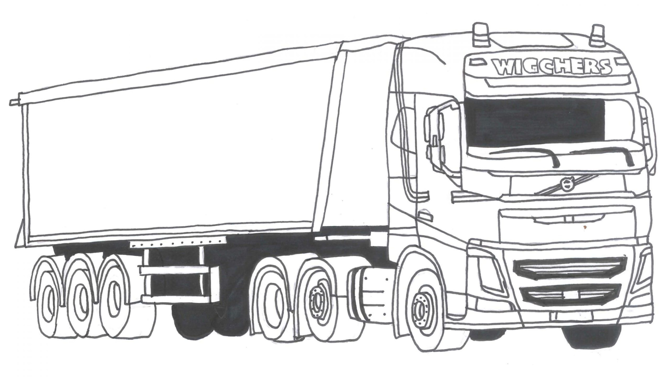 Vrachtwagen Met Kraan Kleurplaat