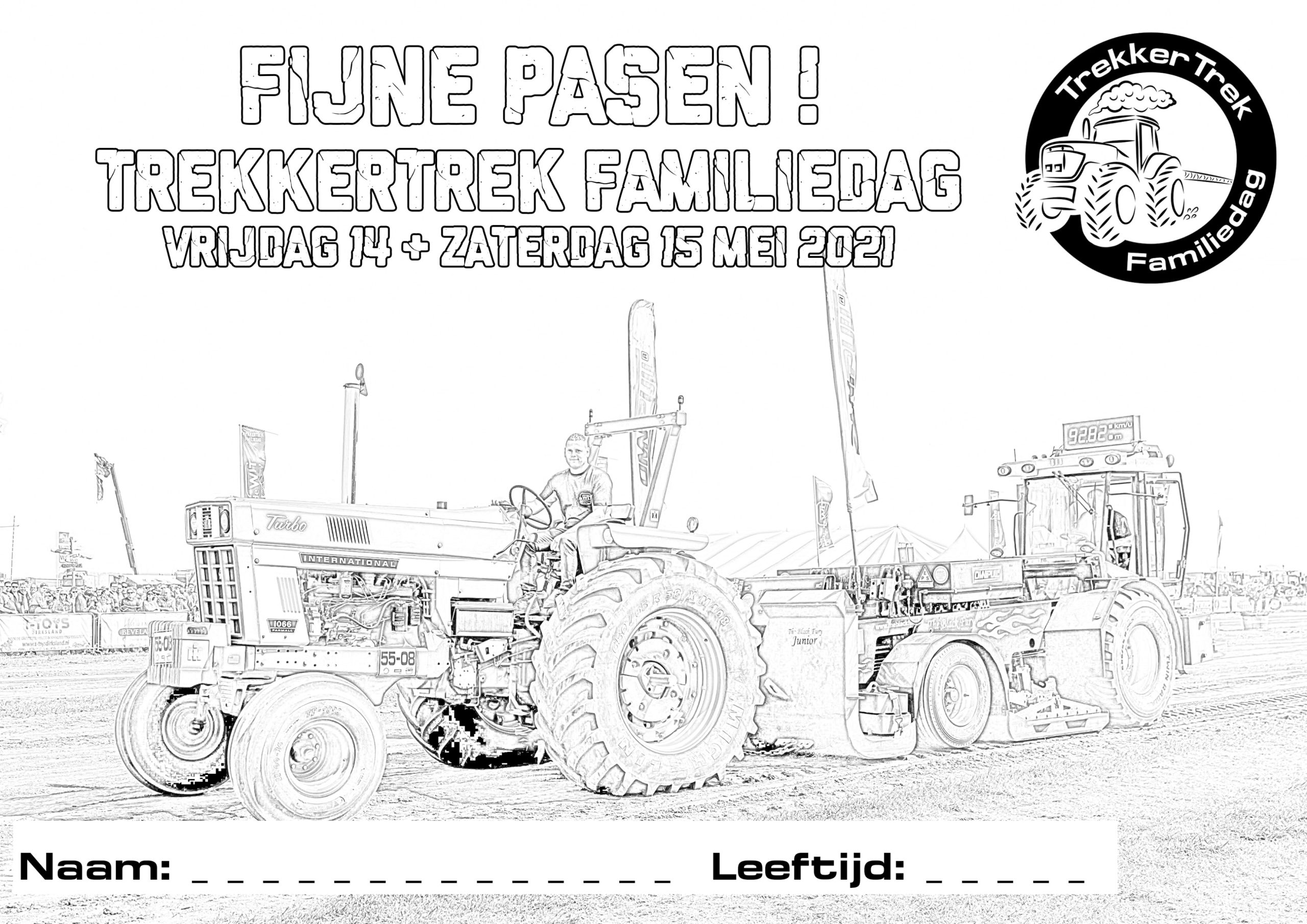 Vrolijke Tractor Kleurplaat