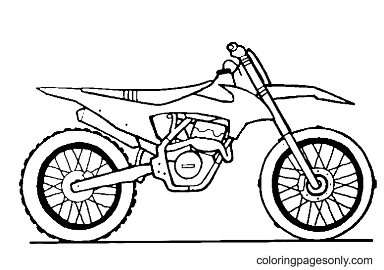 Yamaha Crossmotor Kleurplaat