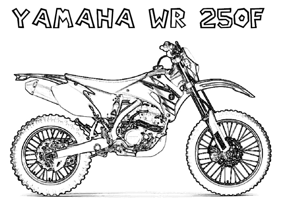 Yamaha Crossmotor Kleurplaat